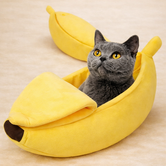 Cama Banana Aconchegante para Pets | Refúgio Quentinho — AMYRA™