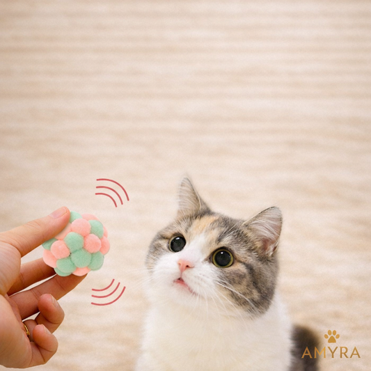 Bola de Pelúcia Interativa para Gatos | Diversão Ativa — AMYRA™